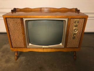 Curtis Mathes Tv Television Vintage Console - 1960s Beauty - Functional