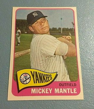 1965 Topps 350 Mickey Mantle Vintage Card 8/28 - 59