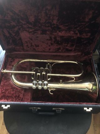 Great Player Buynow Vintage Couesnon Made In France Flugelhorn And Courtois Case