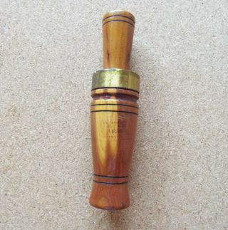 Vintage Billy Starks Banded Early Label Rebel Duck Call