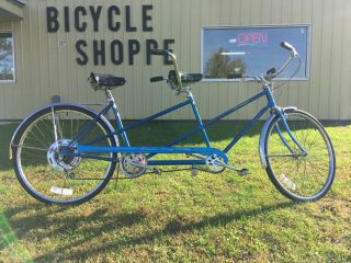 Vintage Schwinn De Luxe Twinn Tandem 5 - Speed Bicycle Sky Blue