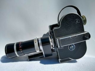 Vintage Paillard Bolex H 16 Reflex 16mm Film Movie Camera,  Case,  Exposure Meters 3