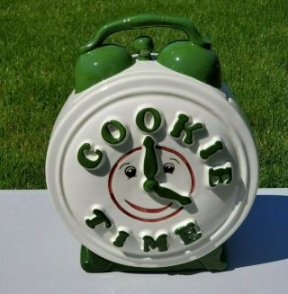 Vintage Cookie Time Cookie Jar As Seen On " Friends " & " Icarly " By Treasure Craft