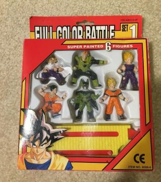 Rare Dragon Ball Z Full Color Battle Mini Figures Set 1 Goku Cell Android 16