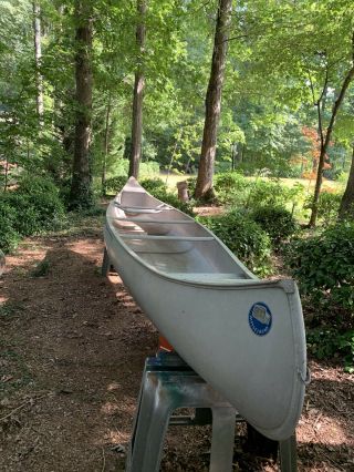 Vintage Grumman Aluminum Canoe 17 Ft & Grumman Motor Mount,  Paddle - Pick Up Only