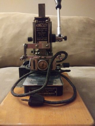 Vintage Kingsley Hot Foil Stamping Machine Set (8 Font Types,  Foil,  Parts)