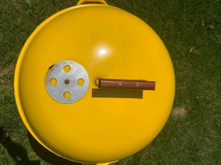 Weber Charcoal Bbq Vintage Yellow 1970s