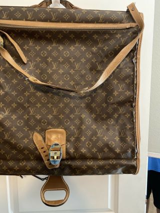 Louis Vuitton Vintage Folding Garment Bag Soft Luggage with tag; 2