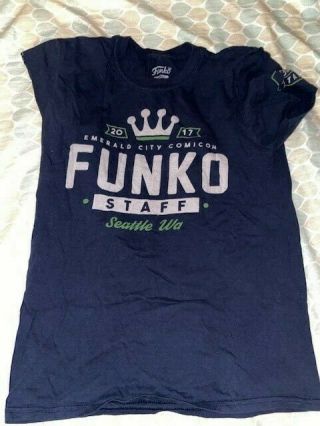 Funko Pop,  Emerald City Comic Con 2017 Staff,  Employee T Shirt,  Eccc,  Size Small