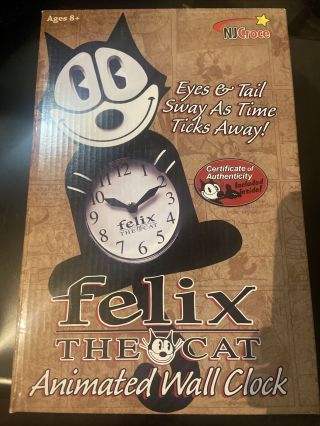 Felix The Cat 3d Motion Wall Clock W/ Certificate Of Authenticity
