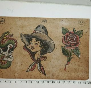 Very Early Vintage Tattoo Flash 20 ' s 30 ' s? 40 ' s? 2