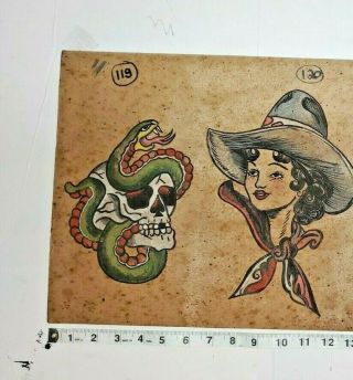 Very Early Vintage Tattoo Flash 20 ' s 30 ' s? 40 ' s? 3