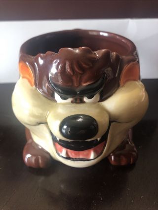 1989 Applause Taz Tasmanian Devil Looney Tunes Ceramic Mug Rare
