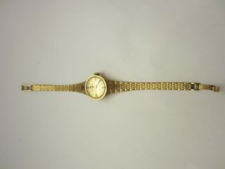 Vintage Solid 14k Gold Jules Jurgensen Wrist Watch 17 Jewels 18.  8g Of 14k Gold