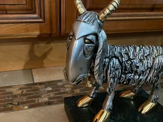 VINTAGE Signed Frank Meisler ' Ephraim the Goat ' Metal Sculpture 85/480 WOW 2