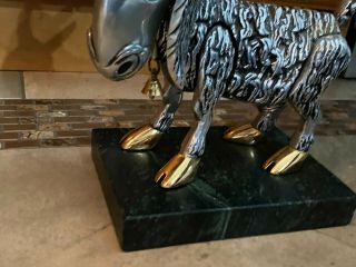 VINTAGE Signed Frank Meisler ' Ephraim the Goat ' Metal Sculpture 85/480 WOW 3
