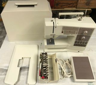Vintage Bernina 1130 Sewing Machine Accessories Pedal Case Pressers 1986