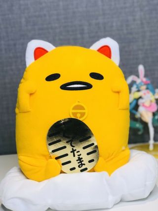 Gudetama Sanrio Maneko Fortune Lucky Cat Medium 30cm Japan Rare Cat