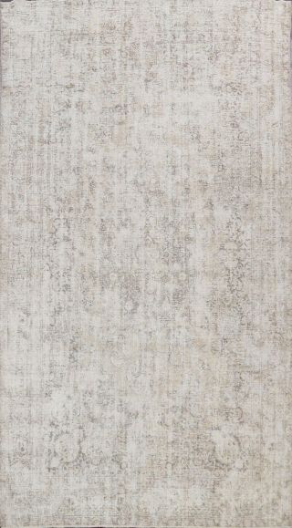 Hand - Knotted Vintage Distressed Tebriz Wool Area Rug Oriental Floral Carpet 8x11