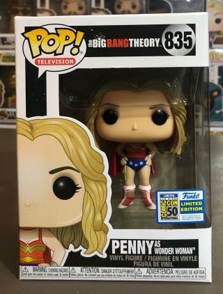 Funko Pop Television Big Bang Theory Penny As Wonder Woman Sdcc Exclusive
