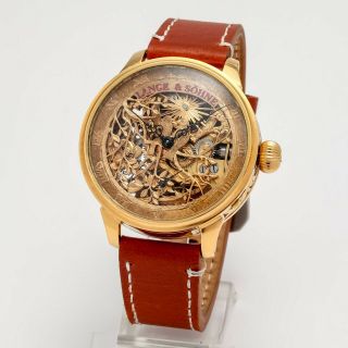 A.  Lange & Söhne Mens Wristwatch Based On Vintage Movement