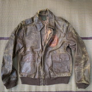 Vtg Orig Ww2 1940’s Usaf Type A2 Flying Jacket.  United Sheeplined.  With Patches.  40