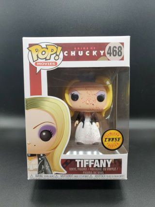 Funko Pop Movies Bride Of Chucky Tiffany 468 Chase Bloody In Protector