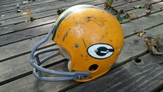 Rare Vintage Rawlings Headliner Jrc Green Bay Packers Football Helmet 7 3/8