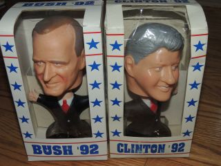 Cool 1992 Political Bobble Heads George H W Bush And Bill Clinton