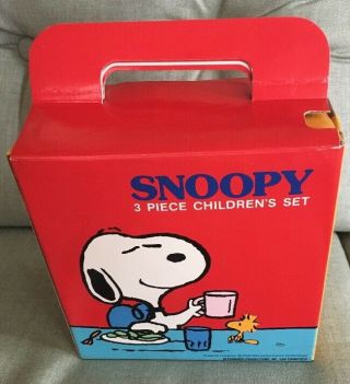 Rare Peanuts Snoopy 3 Pc Children 