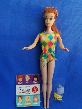 Vintage American Girl Barbie Doll Marked Made In Japan 1958 Mattel Bendable Legs
