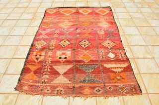 Vintage Rug Moroccan.  Vintage Boujaad Rug Hand Woven by Berber /Berber Carpets 2