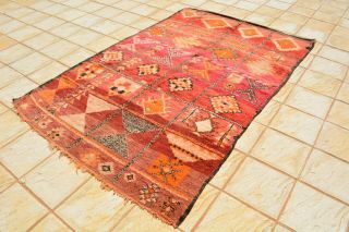 Vintage Rug Moroccan.  Vintage Boujaad Rug Hand Woven by Berber /Berber Carpets 3