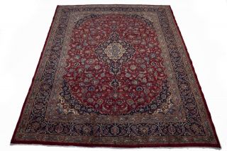 Semi Antique Classic Floral Red 10X13 Hand - Knotted Oriental Area Rug Wool Carpet 2