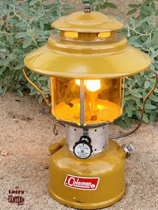 1972 Coleman 228f Gold Bond Lantern With Case And Accessories - Vintage Camping