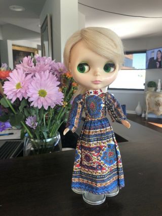 Vintage 1972 Blonde Blythe Doll With Dress 2