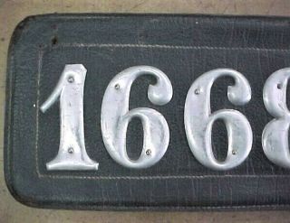 Vintage Pre 1913 South Dakota Leather License Plate 16688SD 2