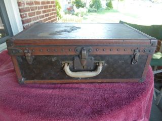 Vintage Louis Vuitton Hard Sided Suitcase,  Early,  24 - 15 1/4 - 8 1/2
