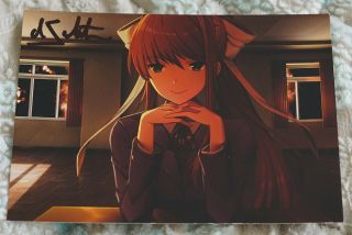 Anime Expo 2019 Autographed Doki Doki Literature Club Monika Postcard