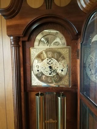 Vintage Howard Miller Grandfather Clock Model 610 - 406