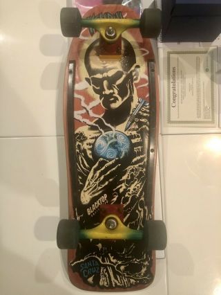 Nos 1990 Santa Cruz Jeff Kendall Atom Man Skateboard Deck - Vintage