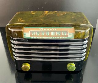 Vintage Catalin Bakelite Bendix 526c Art Deco Tube Radio - - Plays