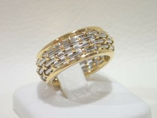 Cartier 18k Yellow Gold / Steel Ring Size 53 Vintage Item
