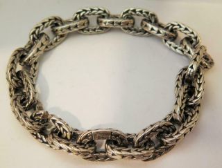 Vintage John Hardy Sterling Silver Large 12.  5mm Link Chain Bracelet 8.  25 "