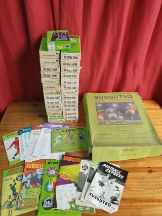 Huge Vintage Subbuteo Joblot 28 Teams Catalogues Pitch Accessories & Much More