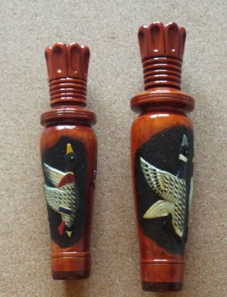 Vintage Tom Swanson Carved Reefoot Style Call Set Duck / Goose