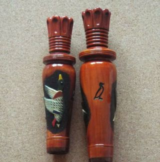 Vintage Tom Swanson Carved Reefoot Style Call Set Duck / Goose 2