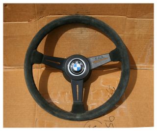 Vintage Nardi Suede Competition Steering Wheel Bmw 1600 2002 Tii E9 3.  0 Cs Csl