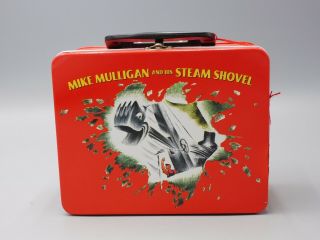 Vintage Rare Mike Mulligan And His Steam Shovel Metal Lunchbox Nos Tags