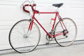 1970s Schwinn Sports Tourer Vintage Road Bike 10 Speed Brooks Saddle Red 2